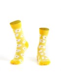 Yellow women\'s egg-pattern socks SD20 - Online store - Boutique